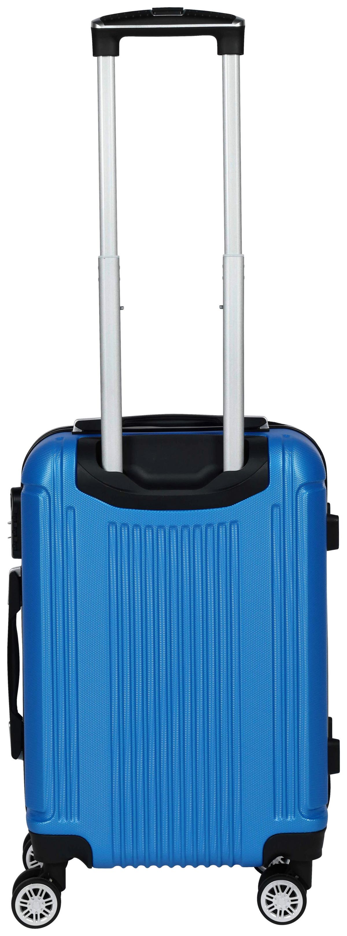 Reisekoffer Verona 4 Rollen Hartschale - Blau, Design, Kunststoff/Textil (36/23/55cm) - Luca Bessoni