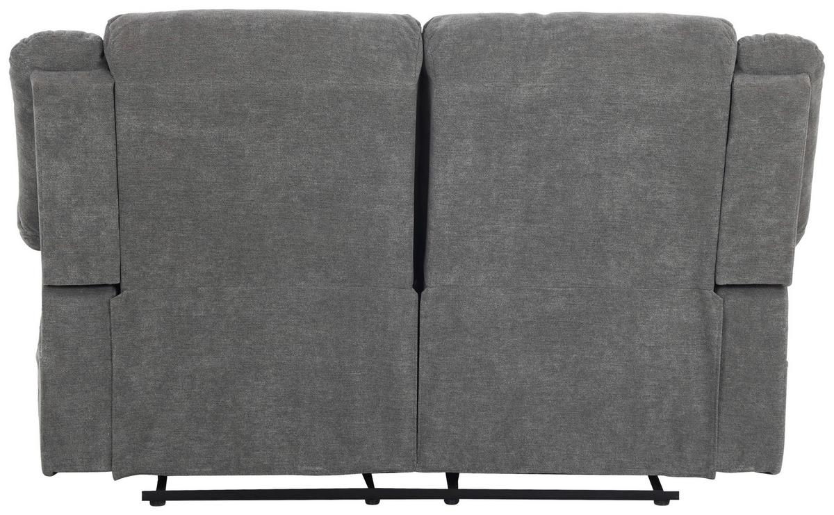 2-Sitzer-Sofa + Relaxfunktion Chester Grau B: 153 cm - Schwarz/Grau, Basics, Textil (153/101/90cm) - P & B