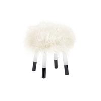 Hocker Laika, Weiß B: 41 cm - Transparent/Schwarz, Design, Textil (41/46/41cm) - Kayoom