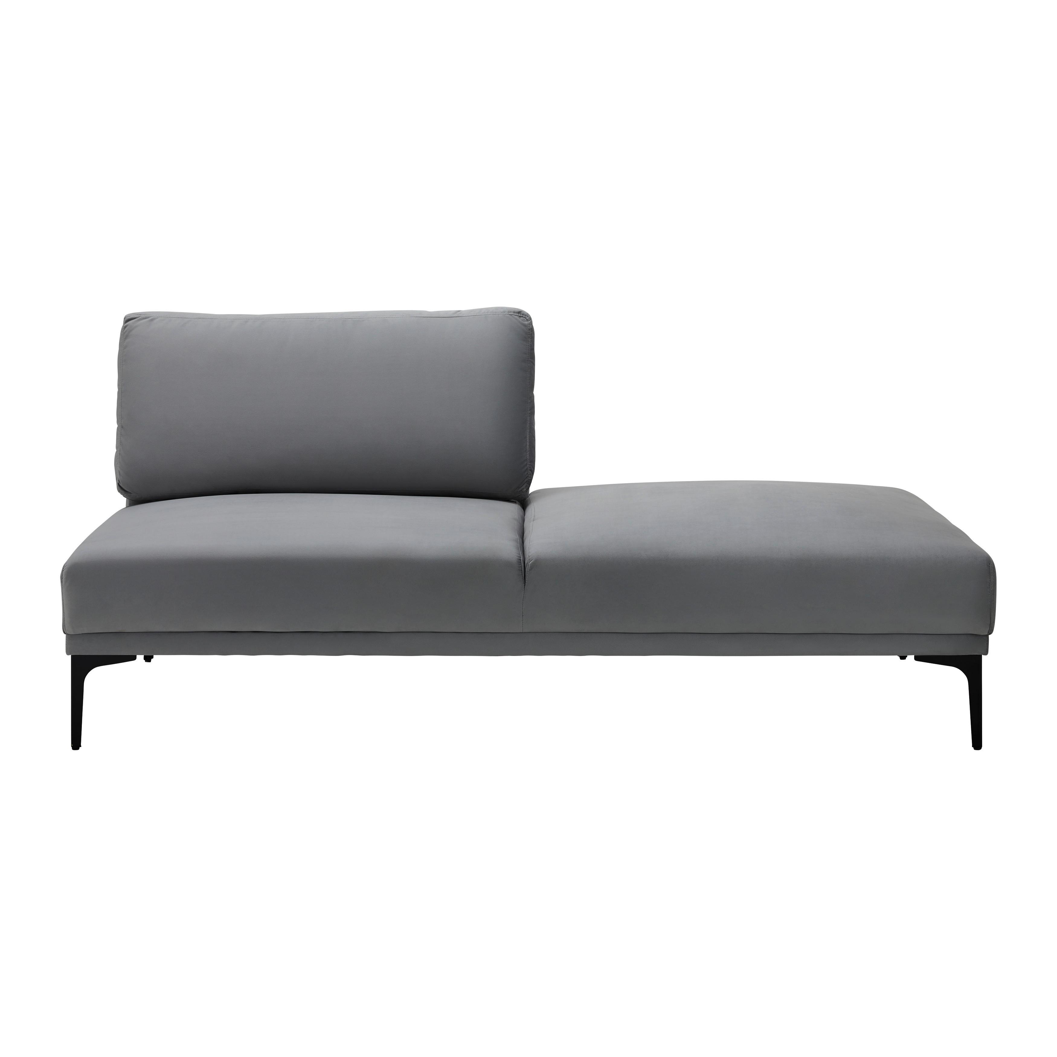 Pohovka Tessa Tmavě Šedá - černá/tmavě šedá, Moderní, kov/textil (180,5/82,5/88,5cm) - Bessagi Home