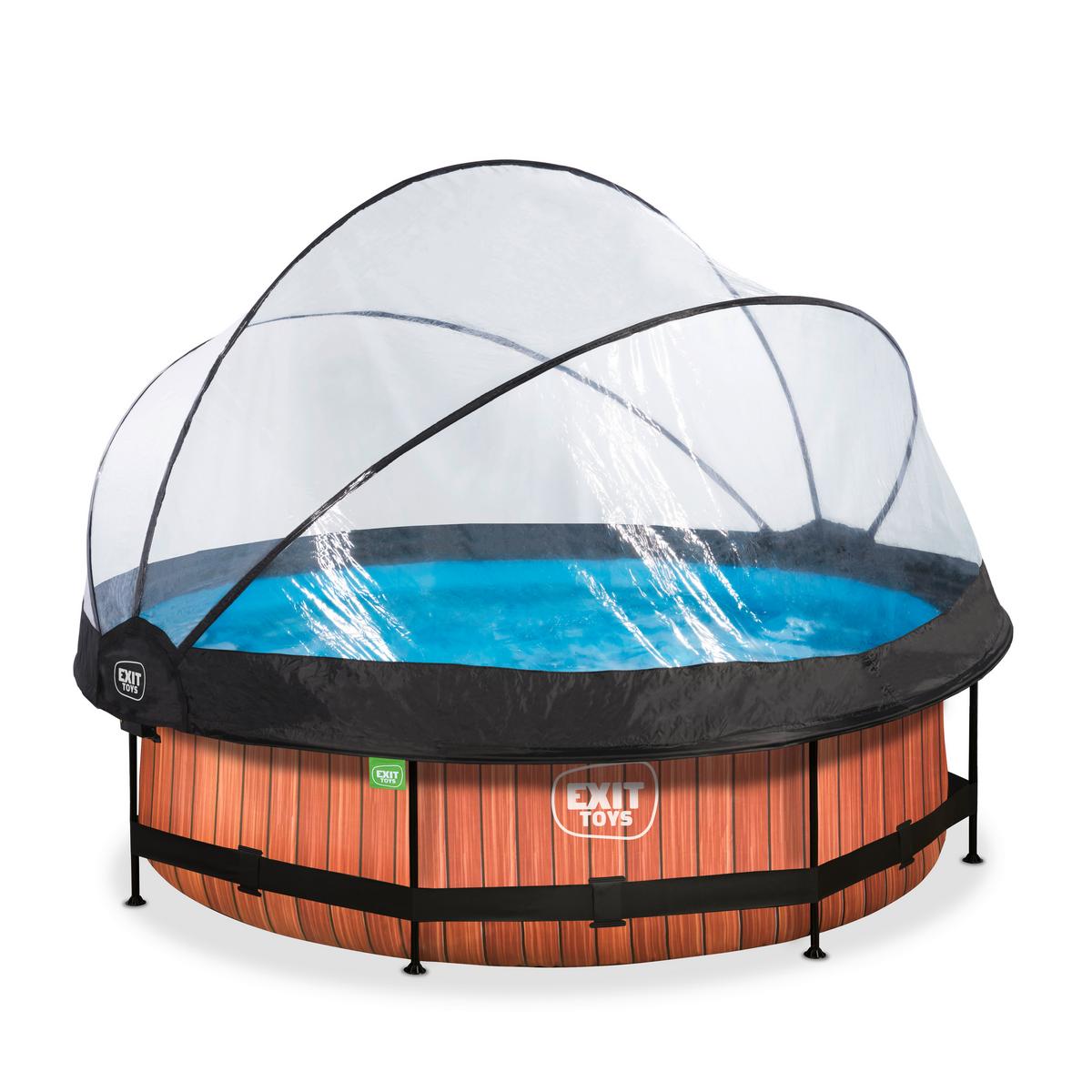 Pool-set Exit Wood Pool - Braun, KONVENTIONELL, Kunststoff (300/76cm) - EXIT Toys