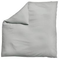 Bettdeckenbezug Woven Satin - Hellgrau, Basics, Textil (200/200cm) - Schlafgut