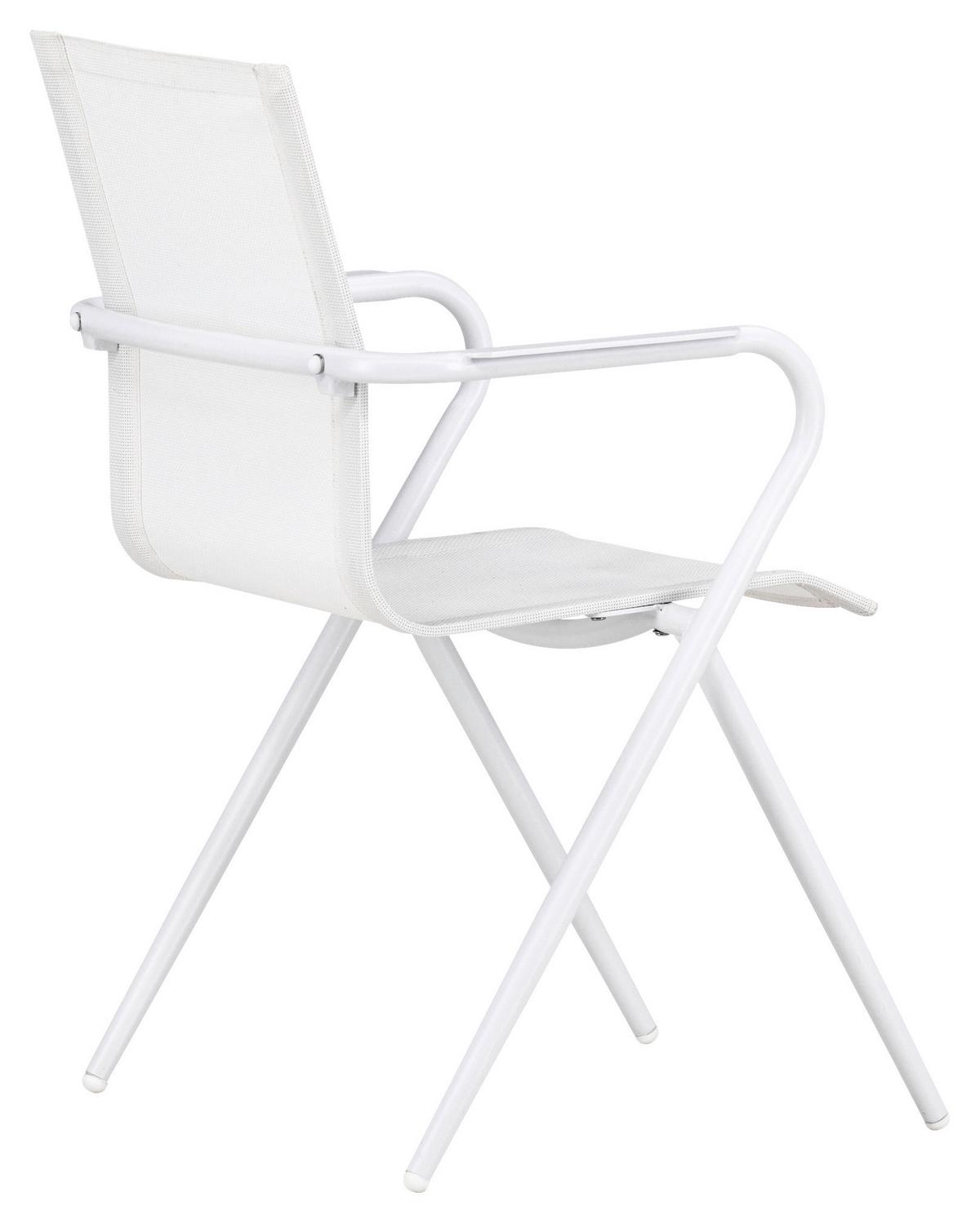 Stapelsessel Aluminium - Weiß, KONVENTIONELL, Metall (58/86/63cm) - Gardenson