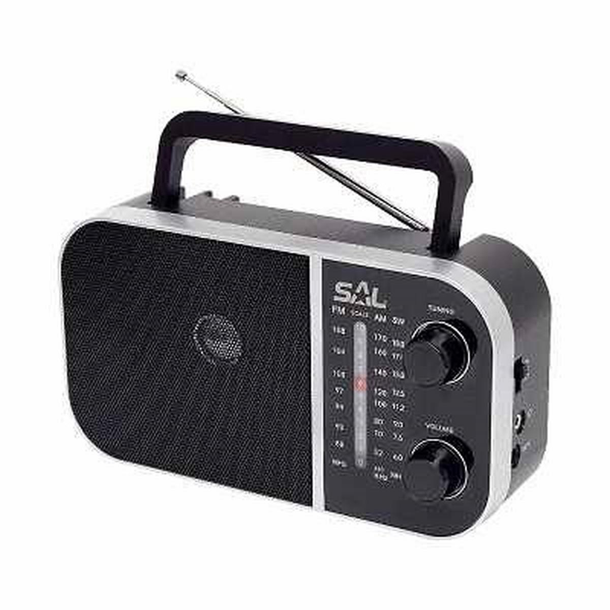 Táskarádió Sal Rpr 8 - fekete, Basics, műanyag (14/12/21cm)