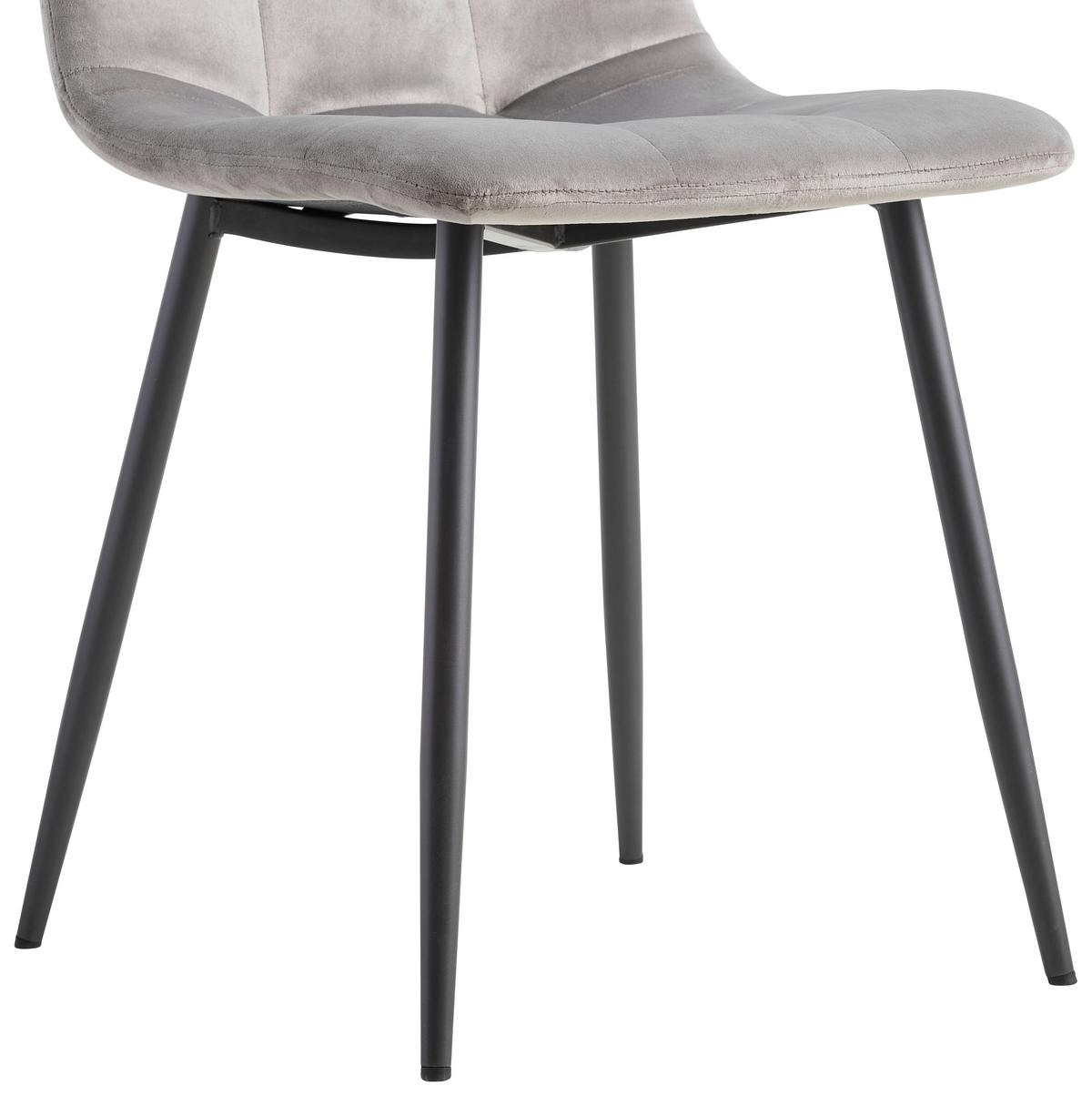 Stuhl Sit Hellgrau Sit - Grau, MODERN, Textil/Metall (44/87/54cm) - P & B