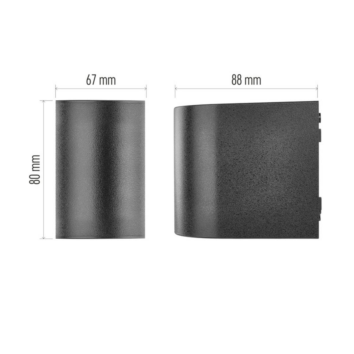 VONKAJŠIE LED SVIETIDLO OCULUS - čierna, Modern, plast