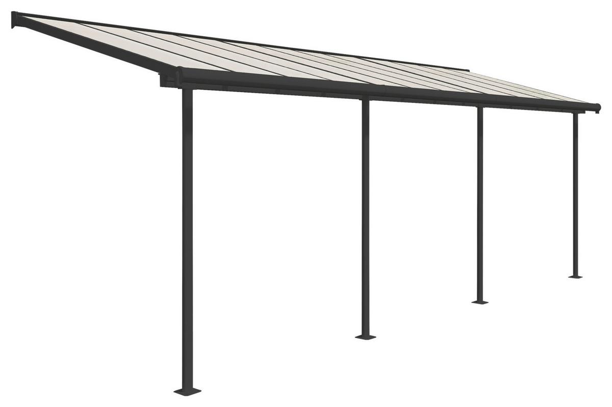 Terrassenüberdachung Palram Sierra 230x670 cm Grau - Grau, Basics, Metall (670/257/230cm)