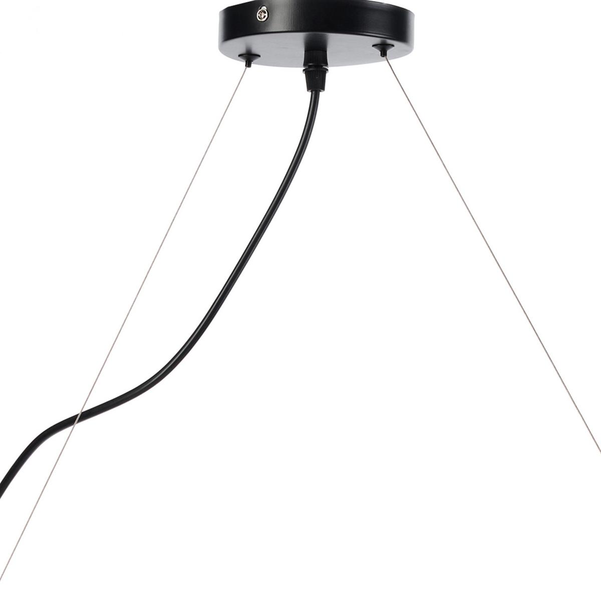 Hängeleuchte Schwarz L: 73 cm 6w - Schwarz, Design, Kunststoff/Metall (73/15/90cm)