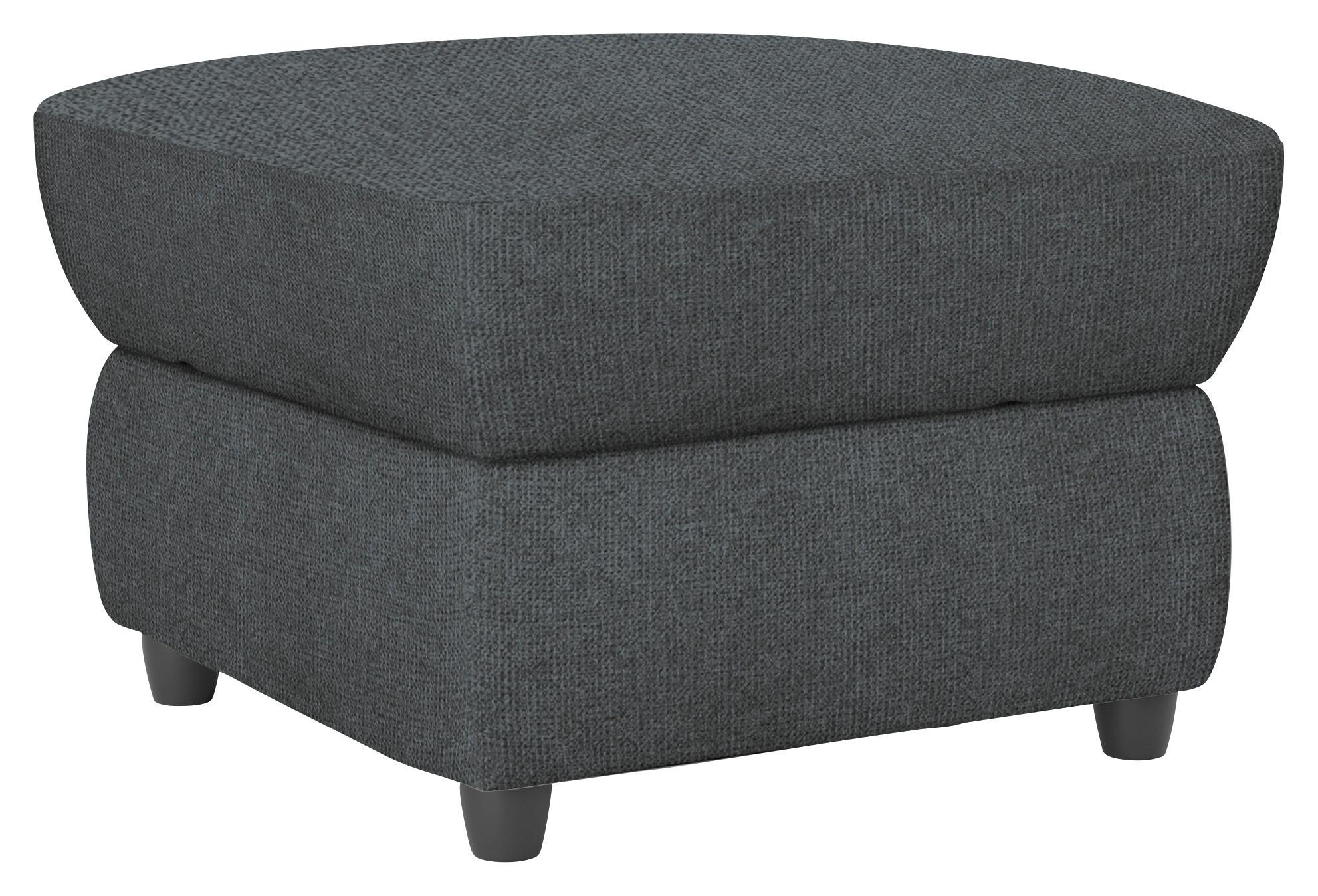 Polsterhocker Boston mit Stauraum Dunkelgrau Chenille - Dunkelgrau/Schwarz, KONVENTIONELL, Textil (68/45/68cm) - Livetastic
