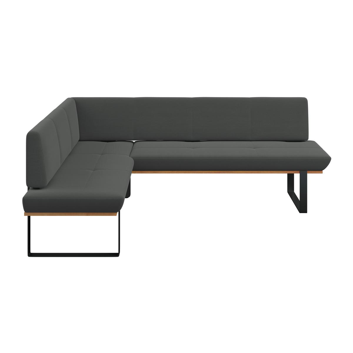 Eckbank Tristan Webstoff anthrazit,S:175x225cm - Anthrazit/Schwarz, MODERN, Holz/Textil (175/225cm) - James Wood