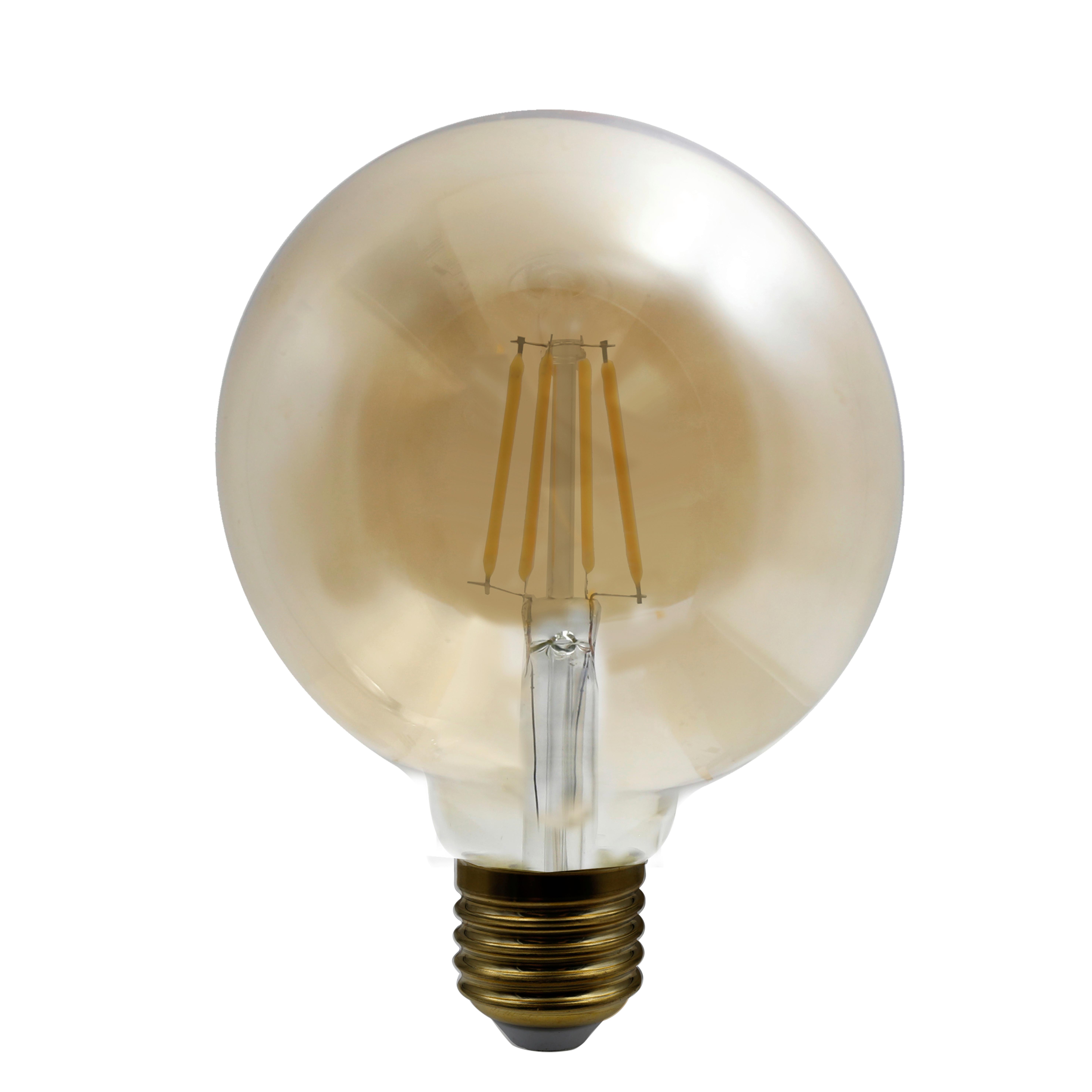 Led Izzó 11526a - borostyánszínű, Basics, Üveg (9,5/14cm)