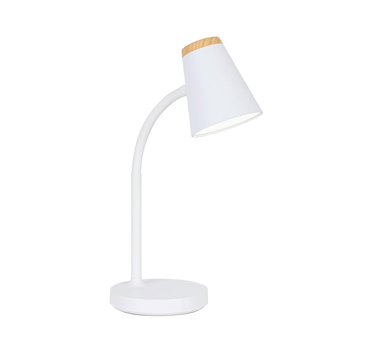 STOLNÁ LED LAMPA WHITE - biela, Modern, kov/plast (13/13/42cm) - Mömax