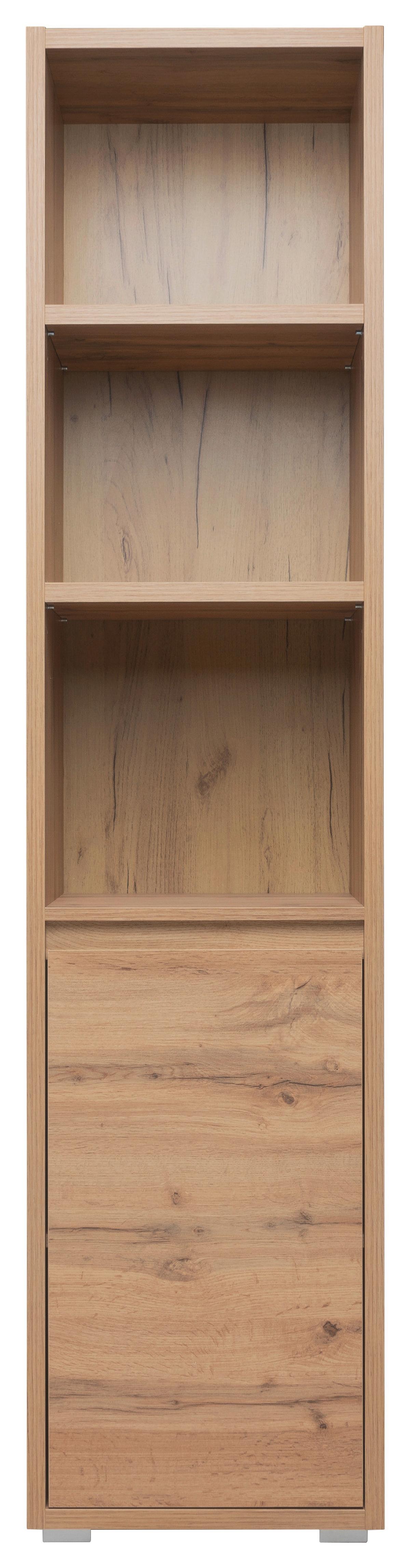 Regal Image 45 Cm Eichefarben - Eichefarben/Silberfarben, Basics, Holzwerkstoff (45/191/37cm) - MID.YOU