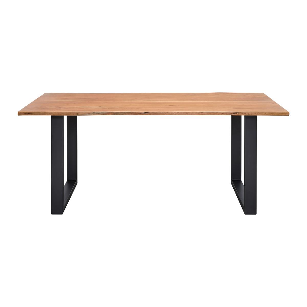 Jídelní stůl z akácie Malmo 180x90cm - černá/barvy akácie, Moderní, kov/dřevo (180/90/76cm) - Bessagi Home