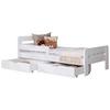 Bett Bennet Weiß Inkl. Zubehör, 90x200 Cm - Weiß/Naturfarben, MODERN, Holz/Textil (90/200cm) - MID.YOU