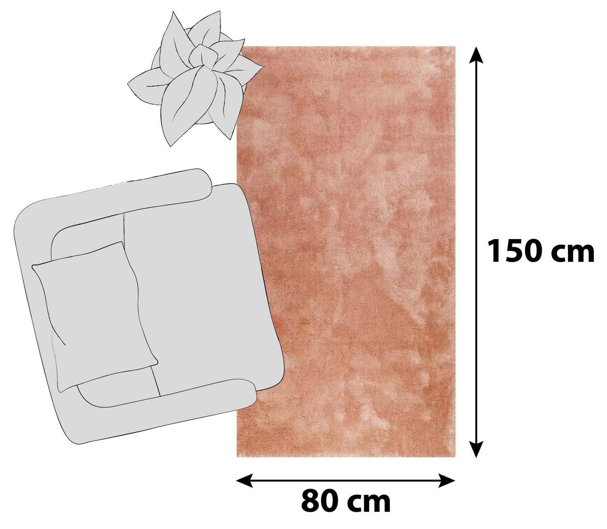 Hochflorteppich Relaxx Cognac 80x150 Cm - Cognac, Basics, Textil (80/150cm) - Esprit