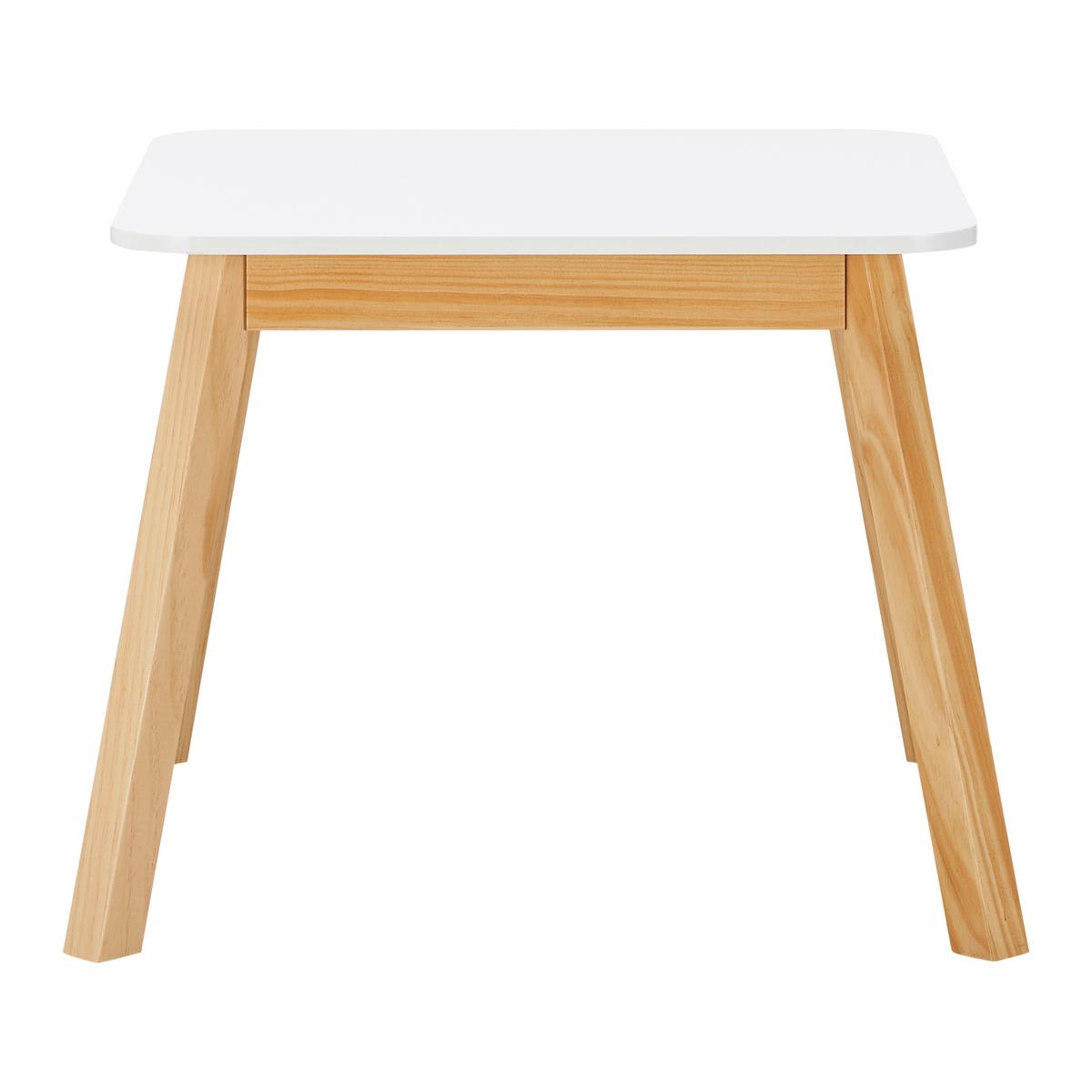 Dětská sedací souprava PINO bílá - bílá/barvy borovice, Moderní, dřevo (55/45/55cm) - Bessagi Kids