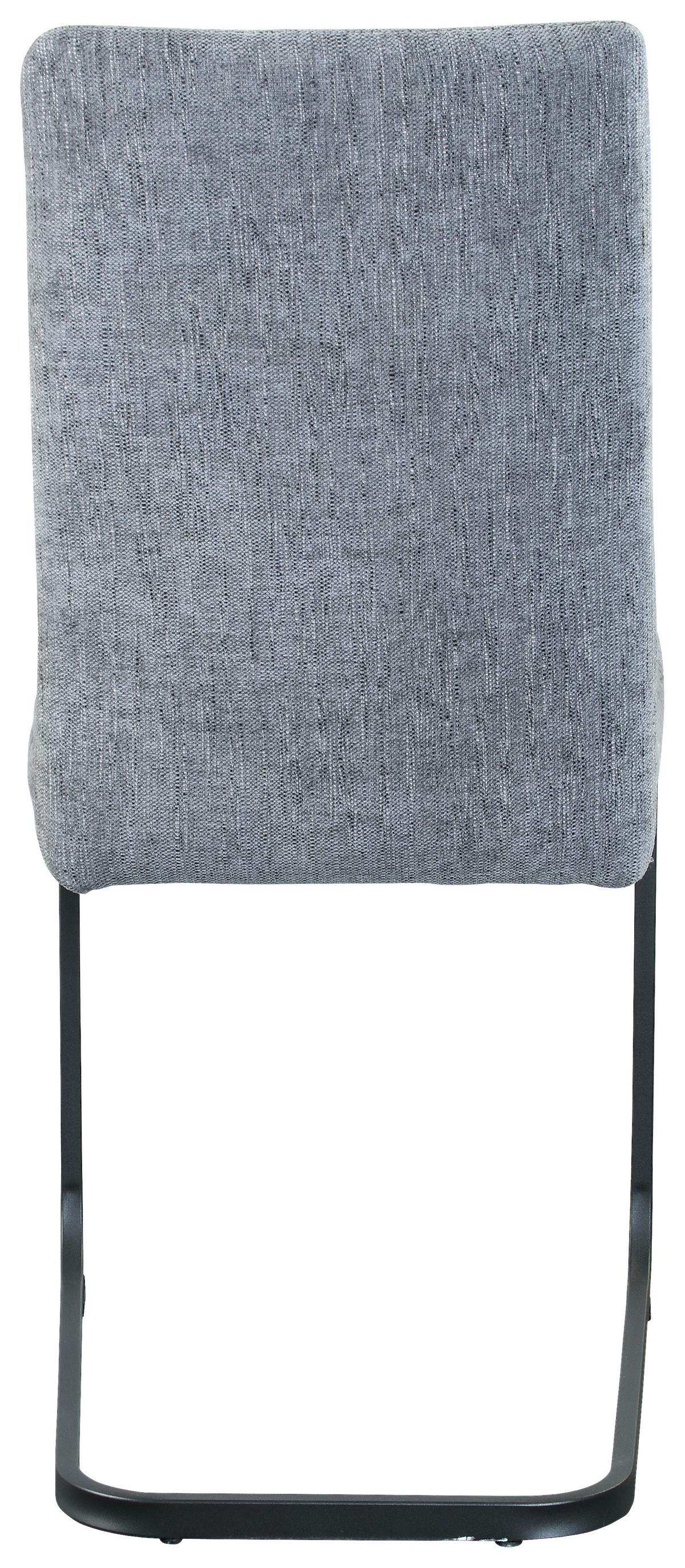 Esszimmerstuhl Radal Hellgrau - Hellgrau/Schwarz, MODERN, Textil/Metall (43/92/56cm) - MID.YOU