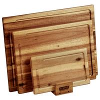 SCHNEIDEBRETT-SET 3-TEILIG BRAUN - Braun, Basics, Holz (40/11,2/31,5cm) - Kesper