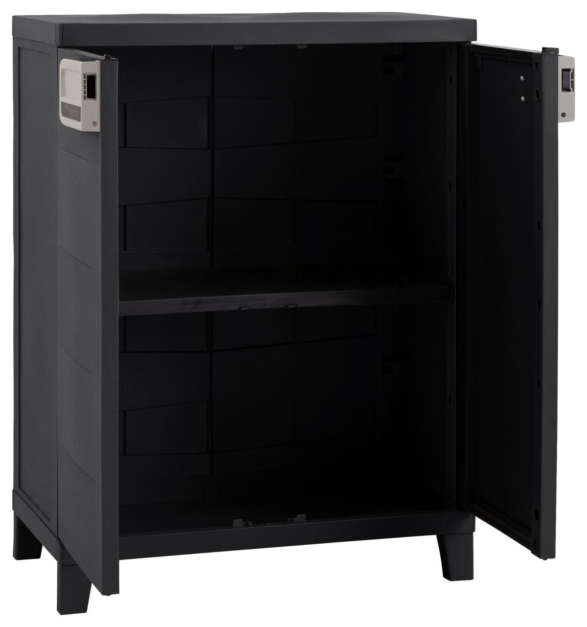 Geräteschrank Klein 66/88/40 cm - Anthrazit, Basics, Kunststoff (66/88/40cm)