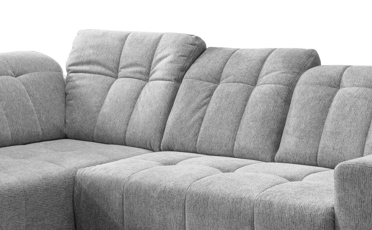 Ecksofa Mit Usb Anschluss Sano, Silberfarben, S: 200x261 Cm - Silberfarben/Schwarz, MODERN, Textil (200/261cm) - Livetastic