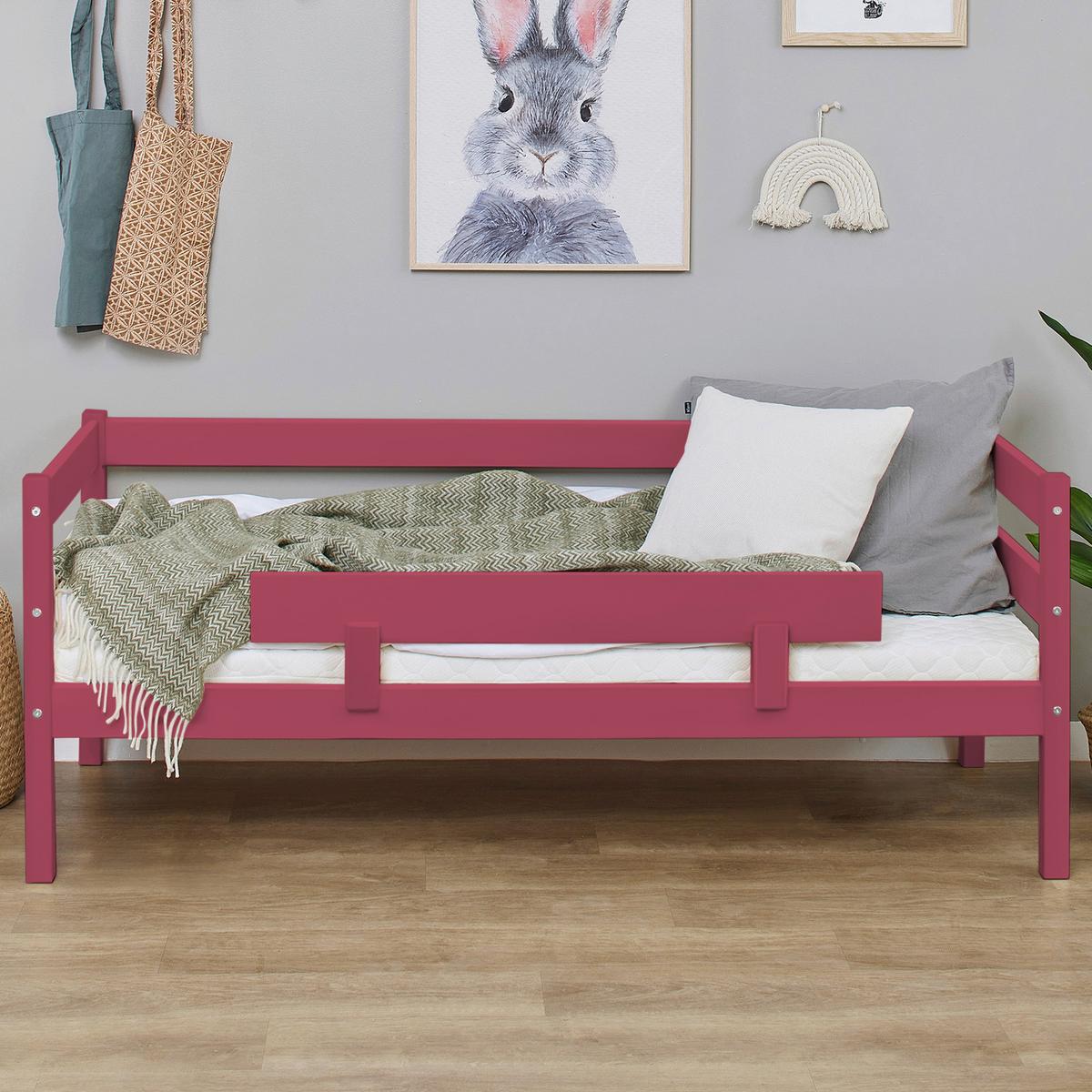 Bettschutzgitter Eco Comfort Pink, B: 100 Cm - Pink, MODERN, Holz (100/22,5/4cm) - MID.YOU