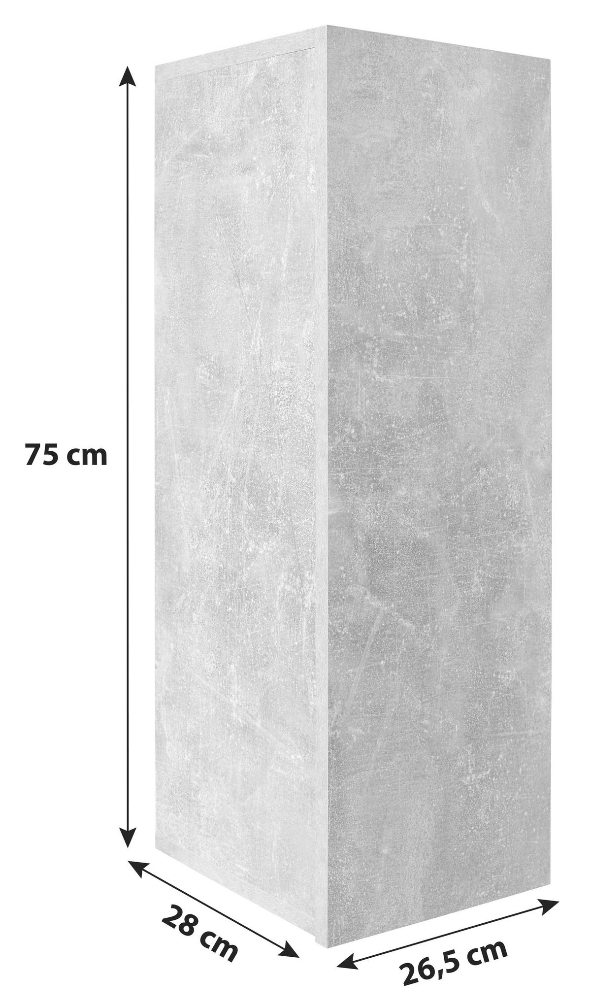 Hängeschrank Halma B: 26,5 cm Betonoptik - Grau, MODERN, Holzwerkstoff (26,5/75/28cm)