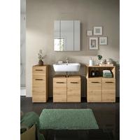 Badezimmer Ice Eiche Artisan Dekor B: 150cm - Schwarz/Eiche Artisan, Basics, Holzwerkstoff (150cm) - MID.YOU