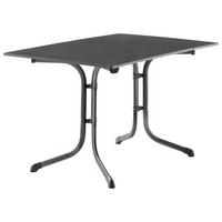Gartentisch Klappbar Stahl L: 120cm - Anthrazit/Grau, MODERN, Holzwerkstoff/Metall (120/80/73cm) - Sieger