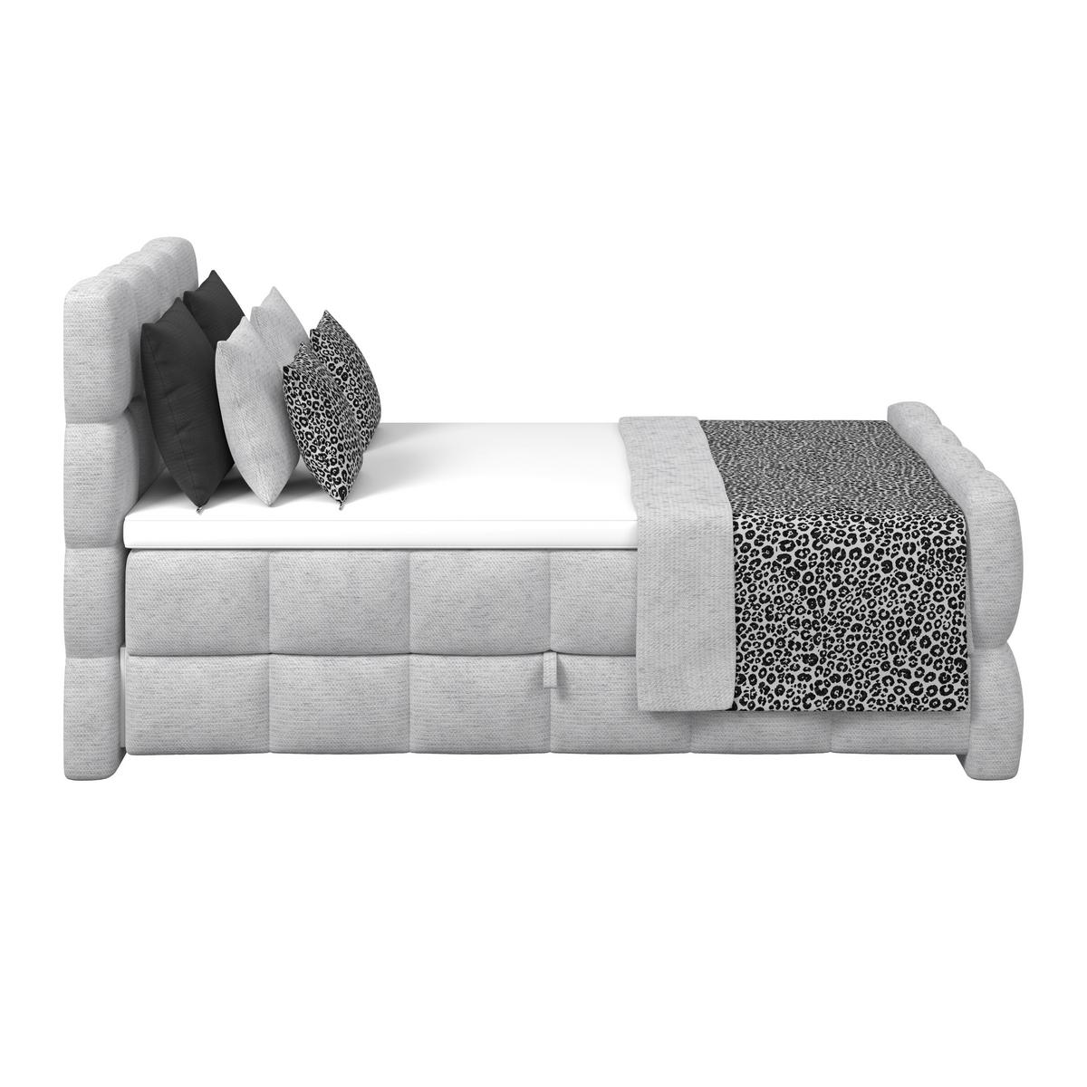 Boxspringbett Brisbane inkl. Bettkasten 140x200 - Champagner/Schwarz, Trend, Holz/Holzwerkstoff (140/200cm) - Sembella