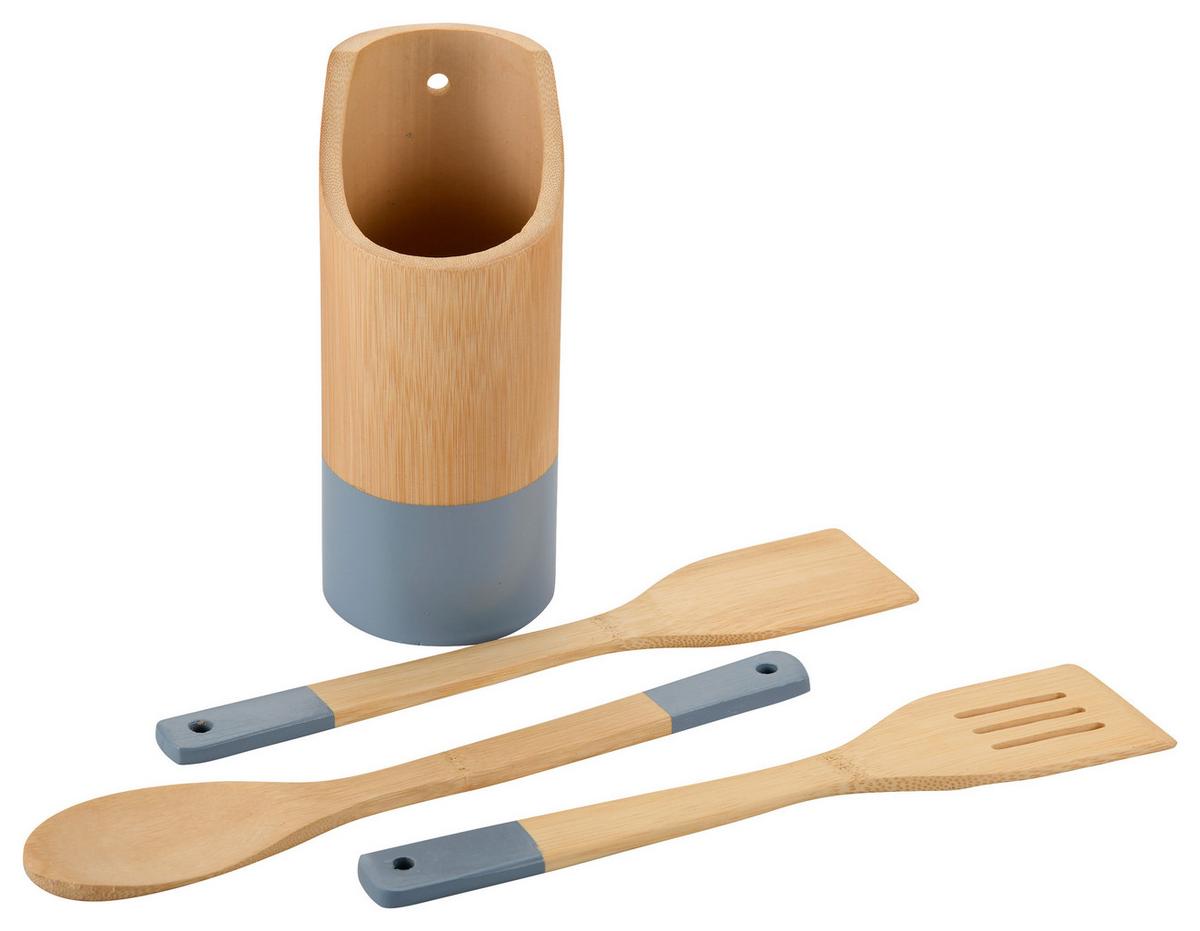 Küchenhelferset 81162 - Hellbraun/Pastellblau, Basics, Holz (9/9/30cm) - Kesper