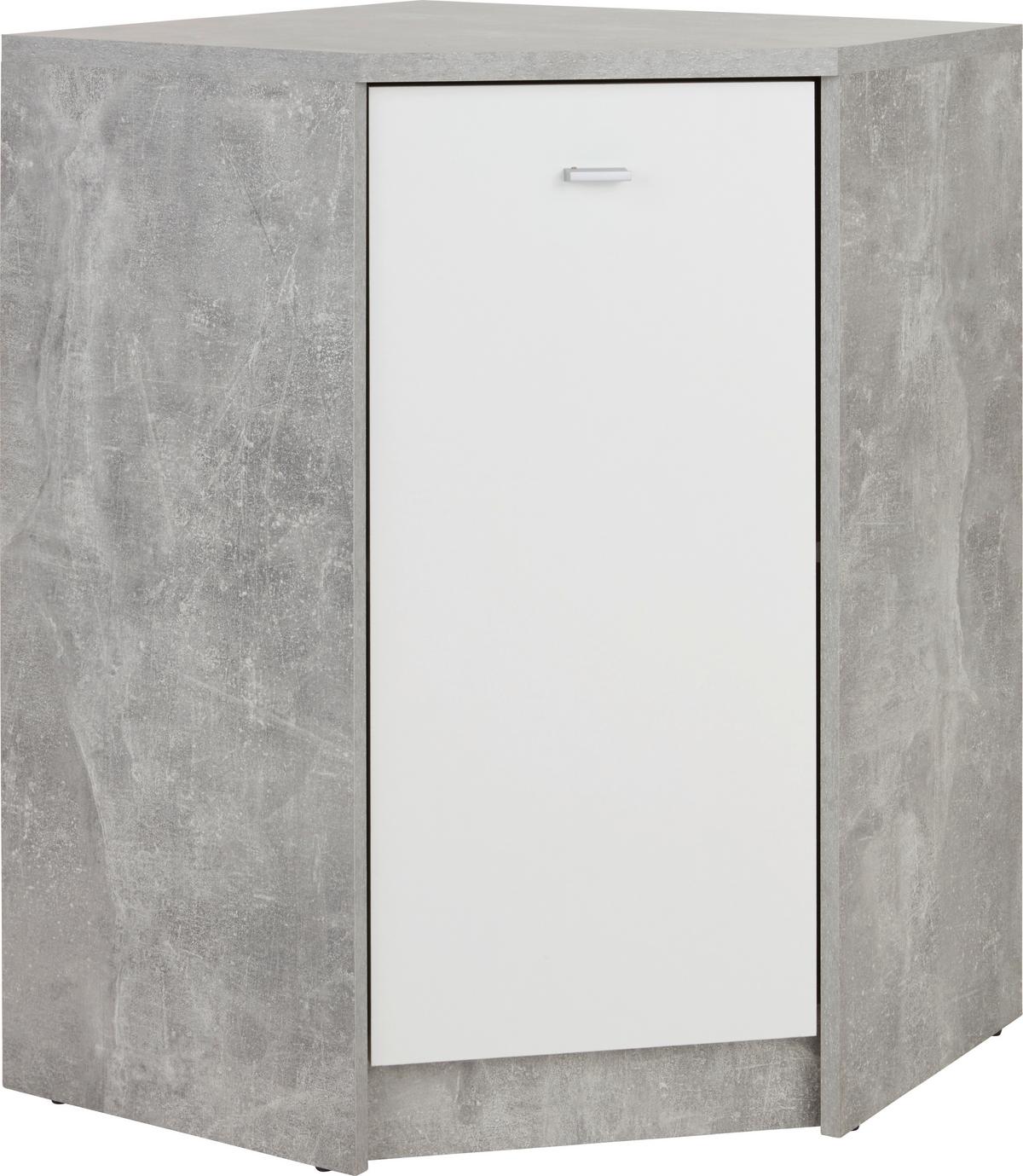 Kommode B 60,9 cm 4-You New, Beton Optik/Weiß - Schwarz/Weiß, MODERN, Holzwerkstoff (60,9/85,4/60,9cm)