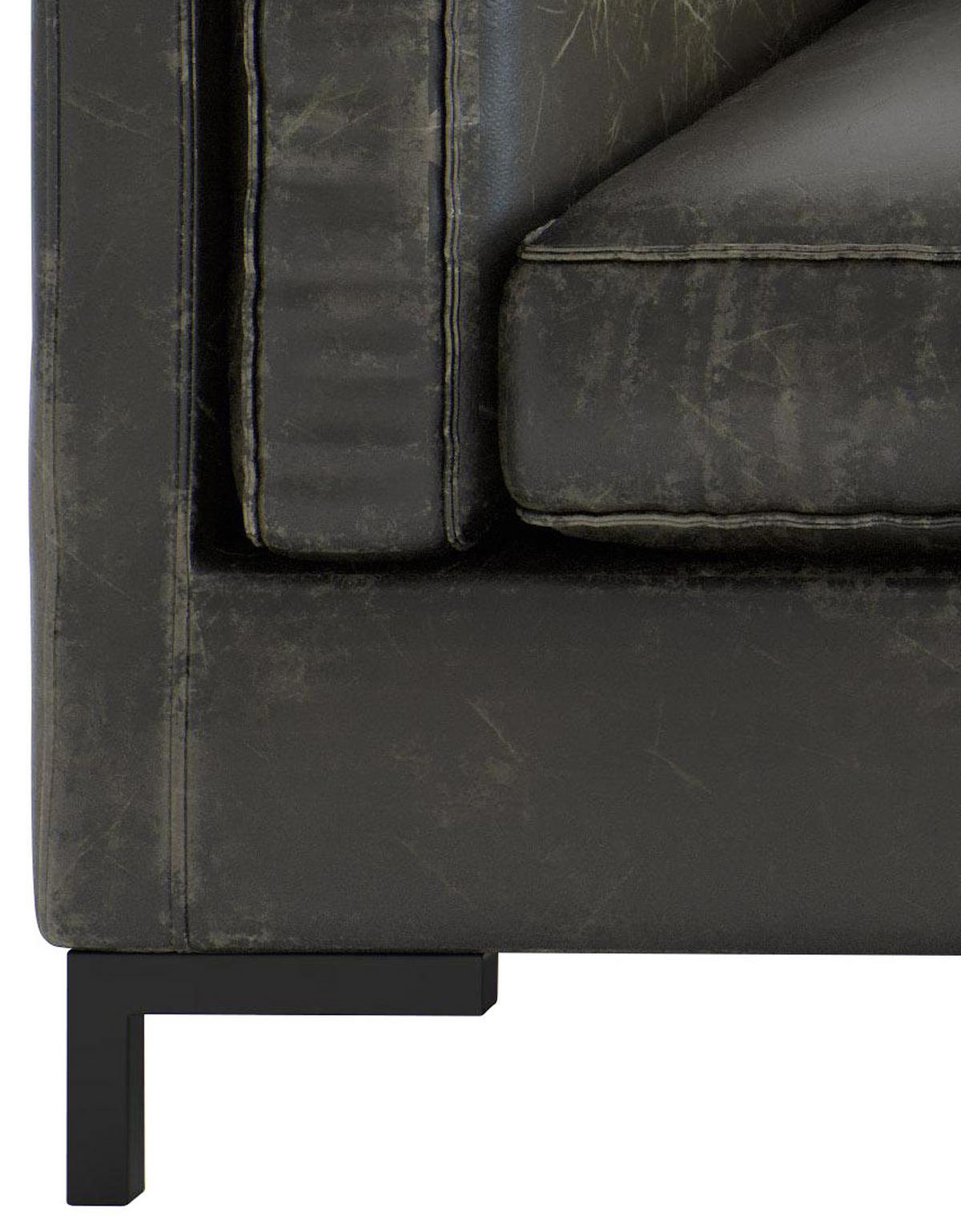 Ecksofa Packo Olivgrün S: 265x160 Cm - Schwarz/Olivgrün, Design, Textil (265/160cm) - Livetastic