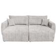 Schlafsofa Bali - Creme/Schwarz, MODERN, Holz/Textil (245/74-90/104cm) - Luca Bessoni