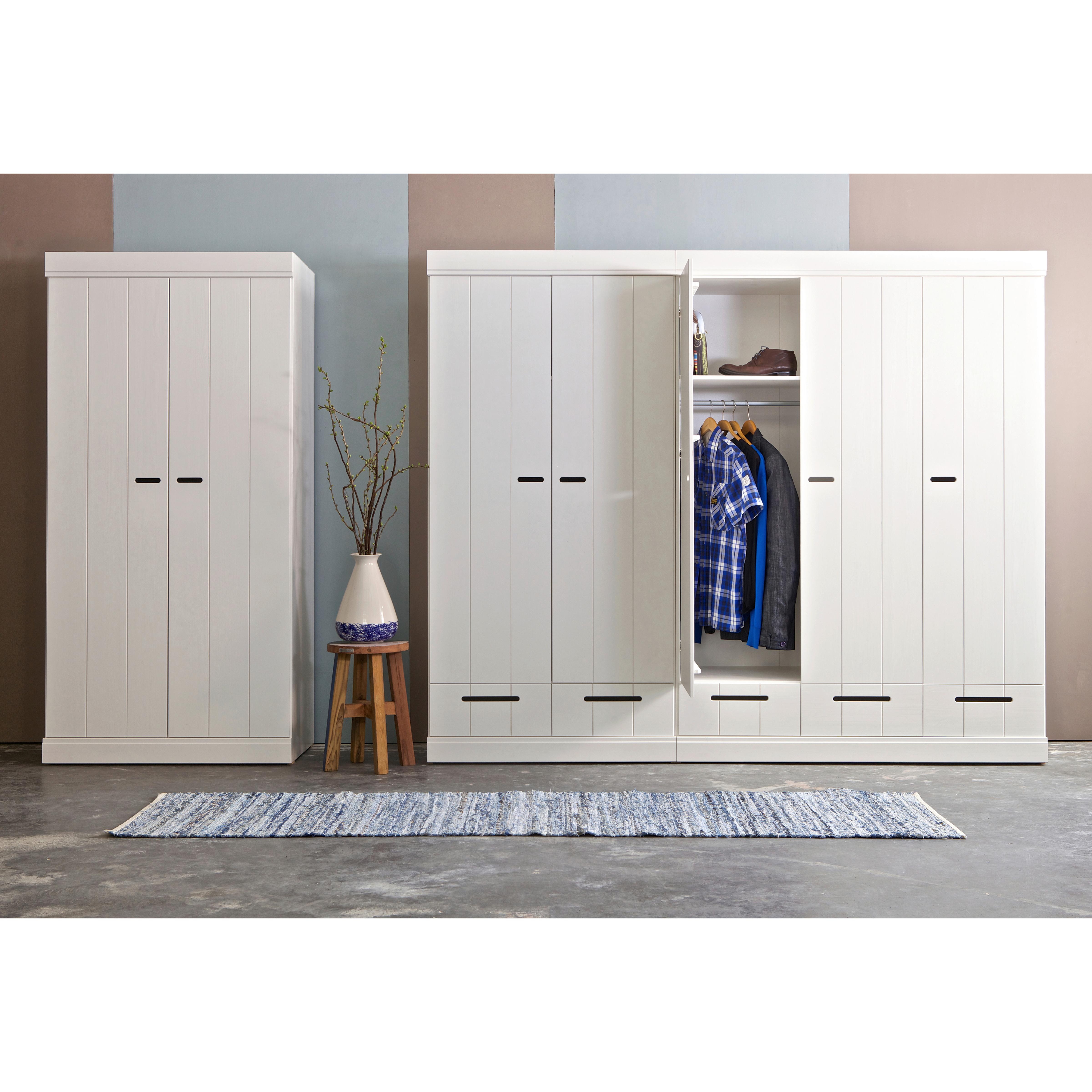 Drehtürenschrank Connect, Weiß B: 94 Cm - Weiß, Design, Holz/Holzwerkstoff (94/195/53cm) - Livetastic