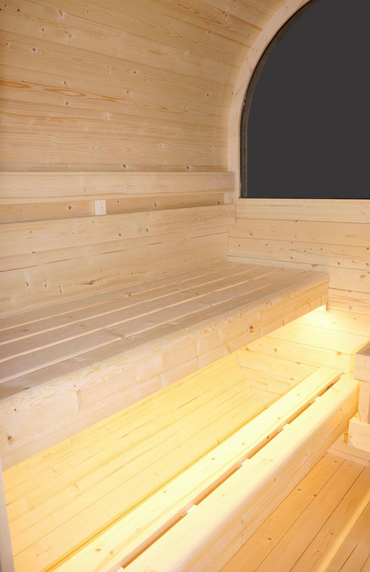 Sauna Hanko Fichtefarben B: 180 cm - Fichtefarben, KONVENTIONELL, Holz (210/180/210cm) - Sanotechnik