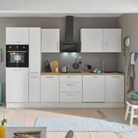 Küchenblock Turin Weiß/Eiche Dekor B: 310 cm - Weiß/Eiche Artisan, Basics, Holzwerkstoff (310cm) - MID.YOU
