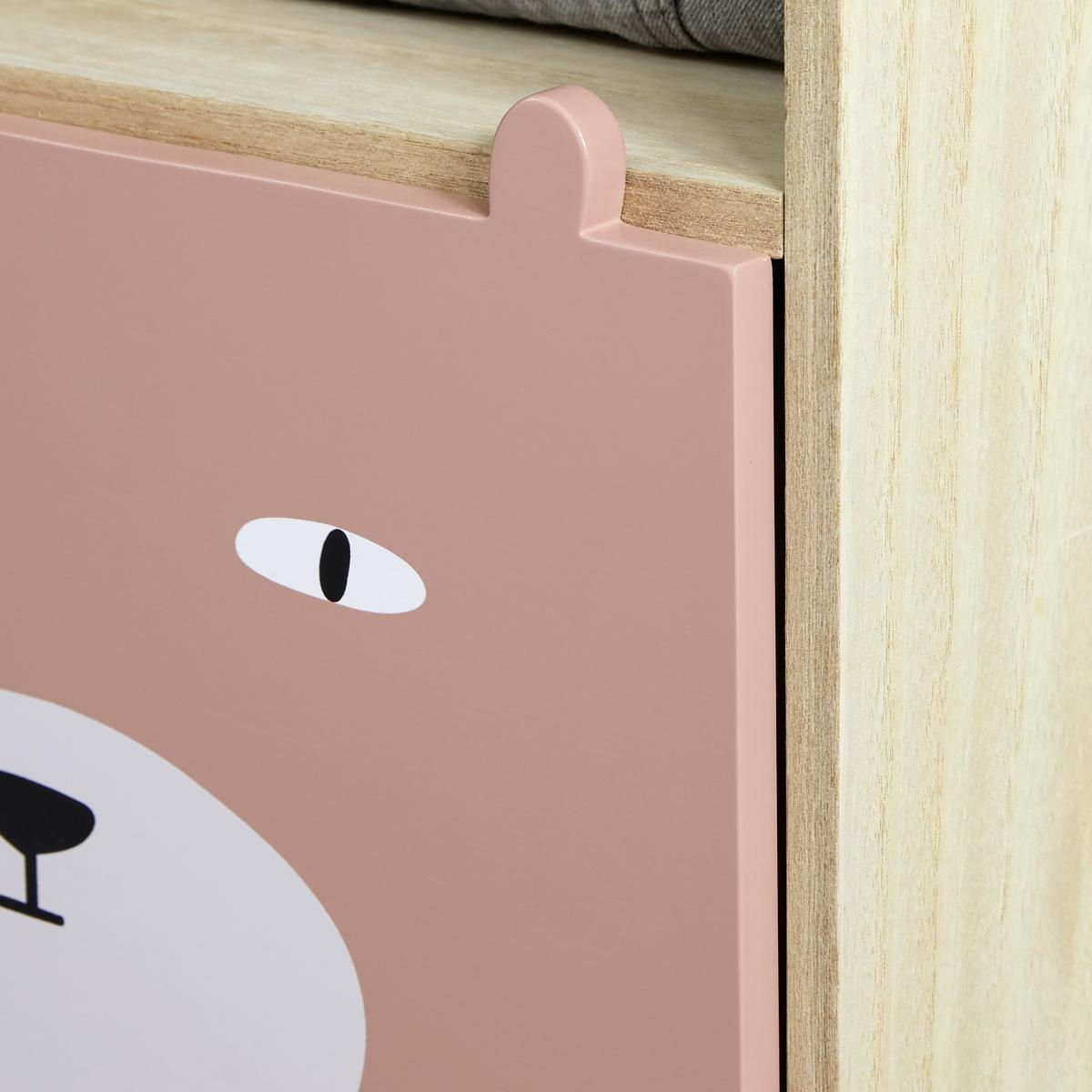 Regál do dětského pokoje LANNY růžový - barvy borovice/pink, Moderní, dřevo (40/86/31cm) - Bessagi Kids