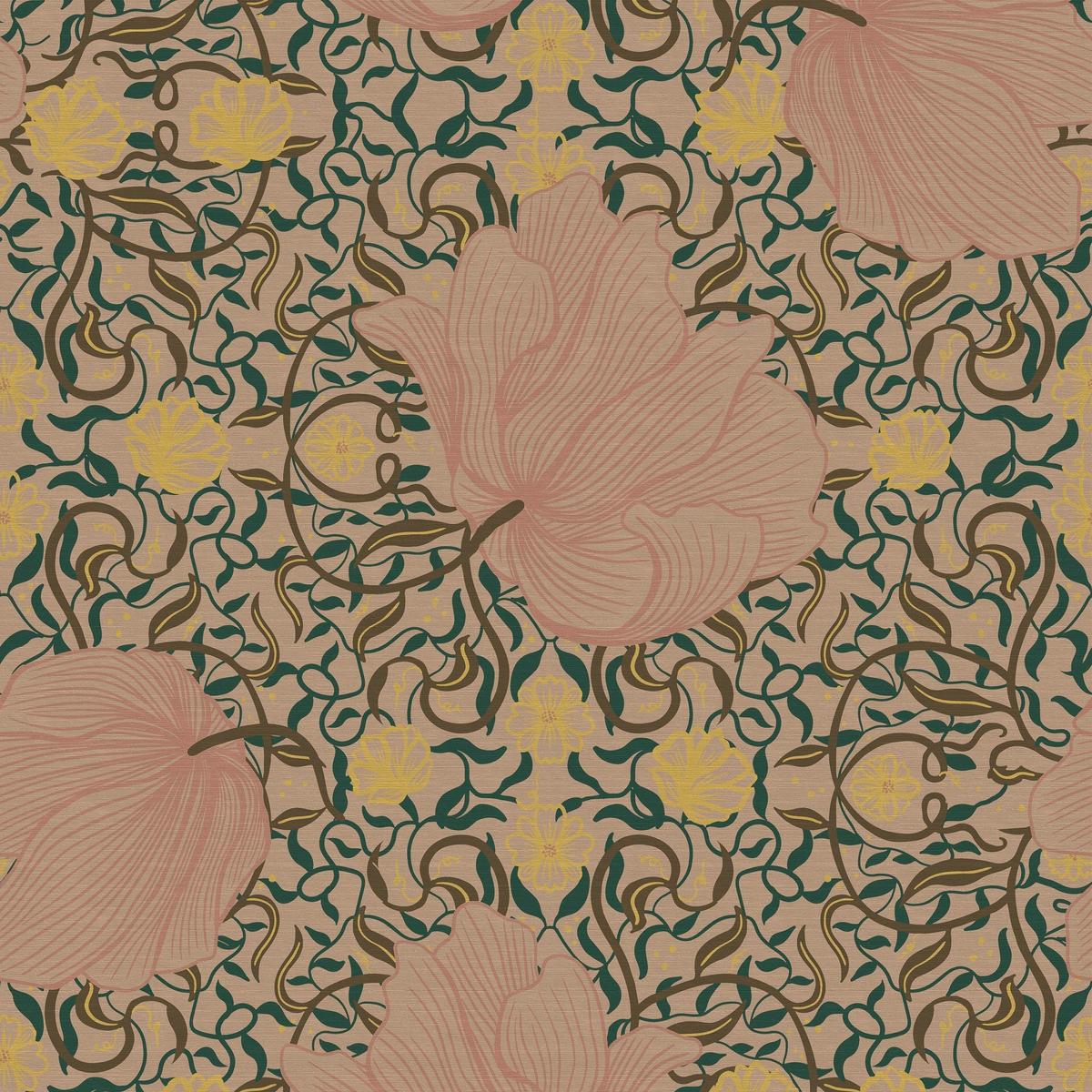 Vliestapete Vayen - Rosa, Basics, Papier/Kunststoff (52/1000cm)