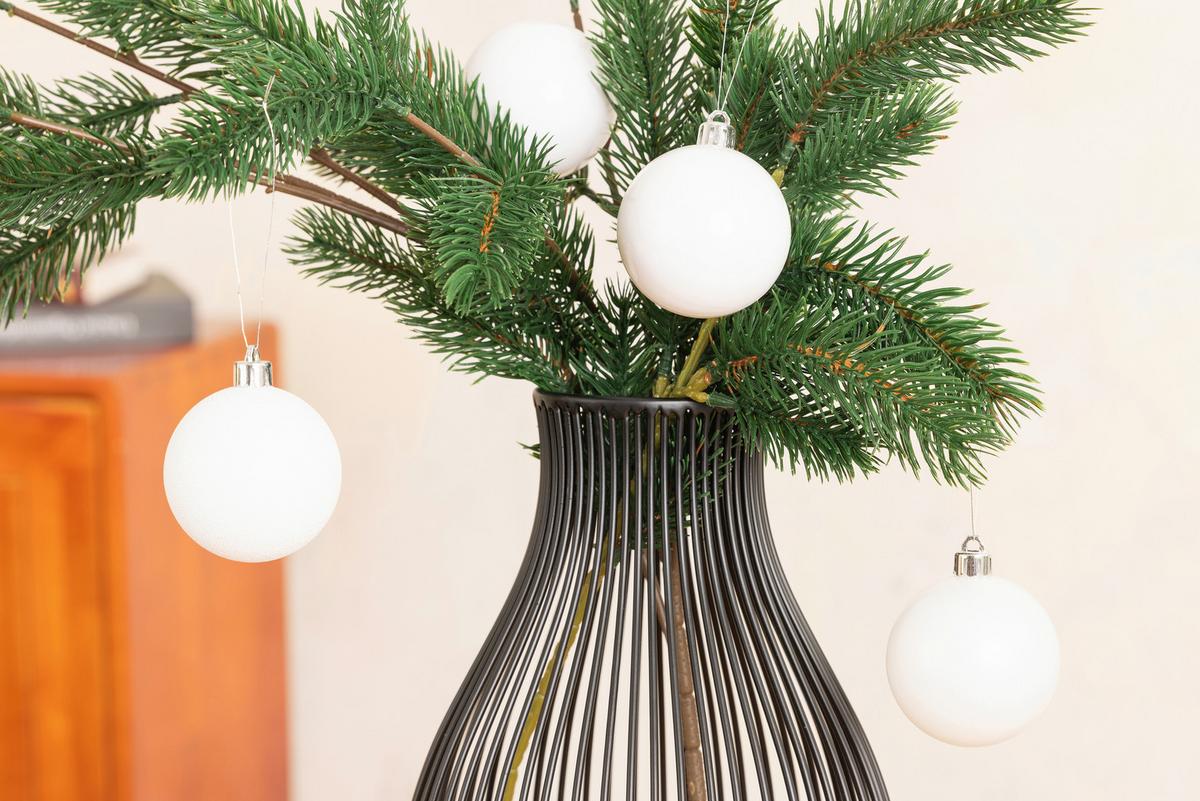 Christbaumkugel-Set Lorenz - Weiß, KONVENTIONELL, Kunststoff (42cm) - Luca Bessoni