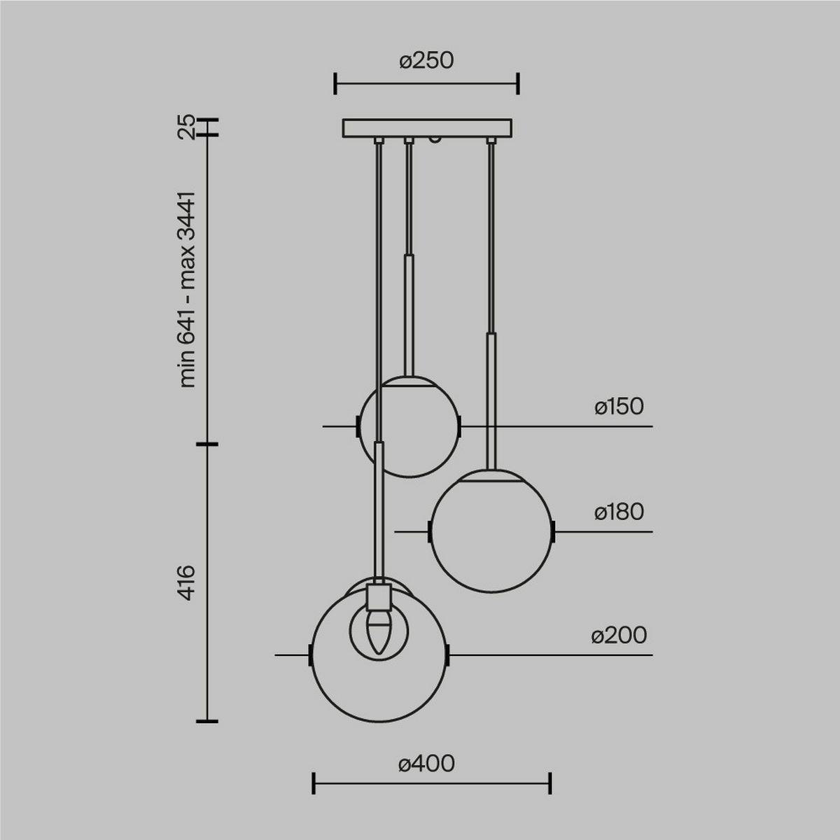 Pendelleuchte Basic Form - Goldfarben, MODERN, Glas/Metall (40/64,1cm) - MAYTONI