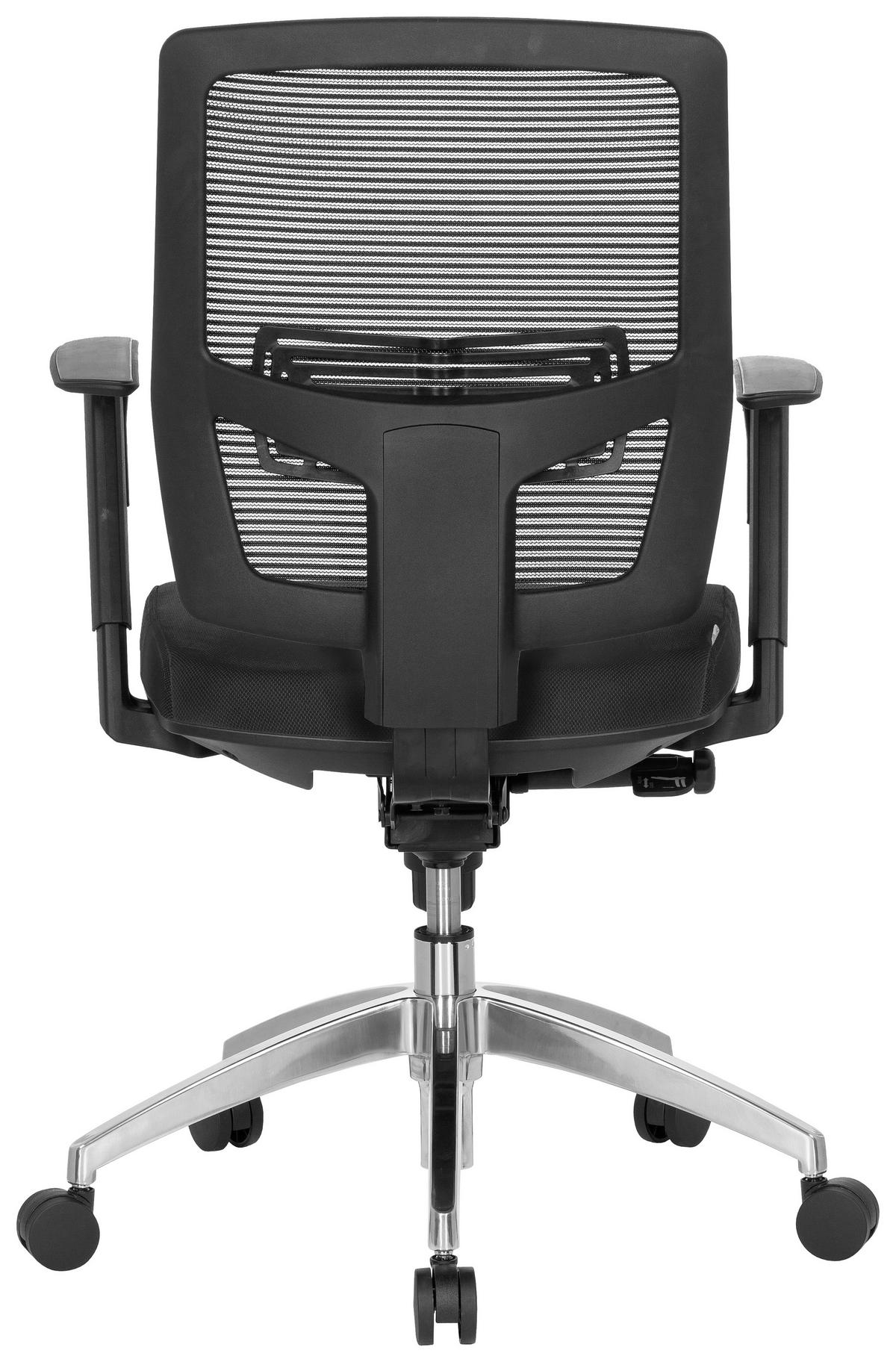 Drehstuhl Net 90 Schwarz - Chromfarben/Schwarz, MODERN, Kunststoff/Textil (56/115/46cm) - MID.YOU