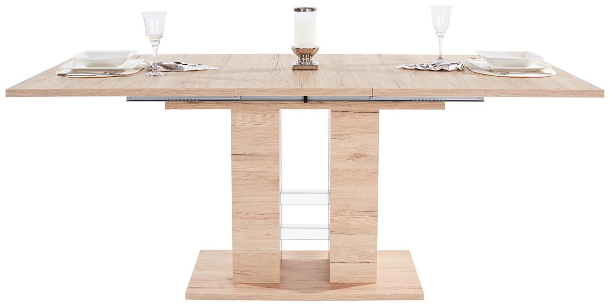 Esstisch Ausziehbar Helena 140-220x90 Cm Eiche Dekor - Eichefarben, KONVENTIONELL, Holzwerkstoff (140-220/76/90cm)