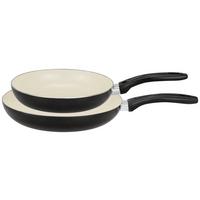 Pfannenset Joyvita 2 -Teilig., Antihaftbeschichtet - Creme/Schwarz, ROMANTIK / LANDHAUS, Metall - James Wood