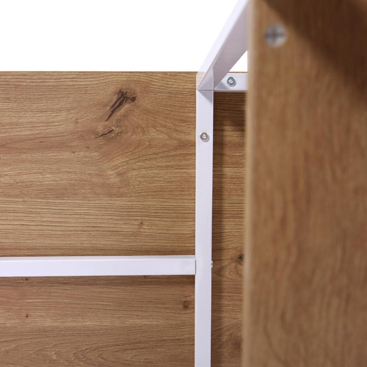 Computertisch Easy Up Weiß/Eichefarben L: 120cm - Eichefarben/Weiß, MODERN, Holz/Metall (120/48/75cm) - MID.YOU