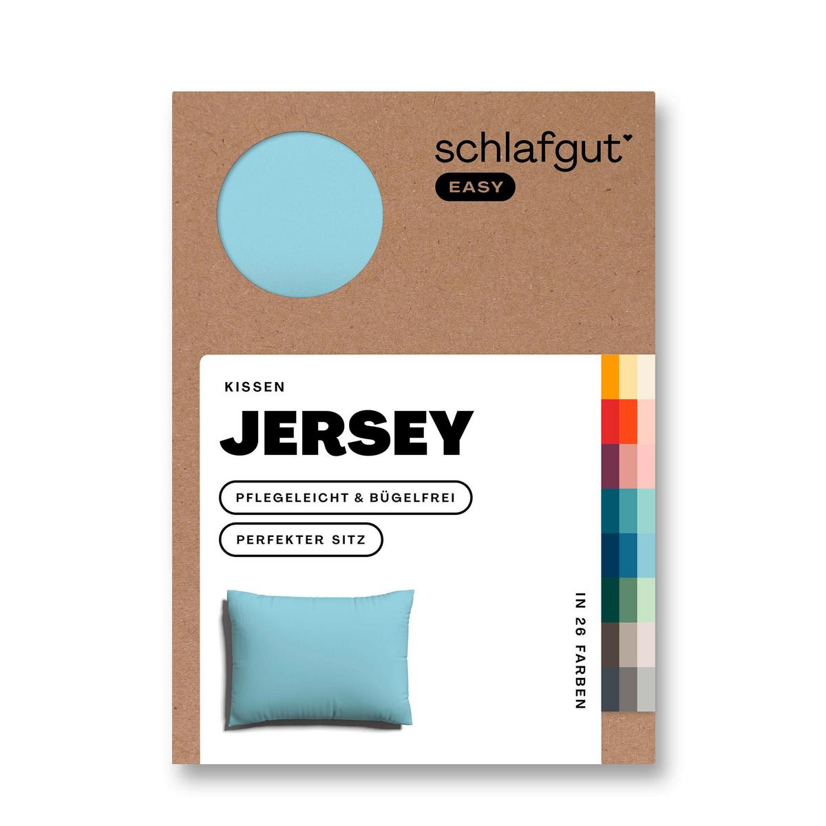 KOPFPOLSTERBEZUG EASY JERSEY - Blau, Basics, Textil (60/80cm) - Schlafgut