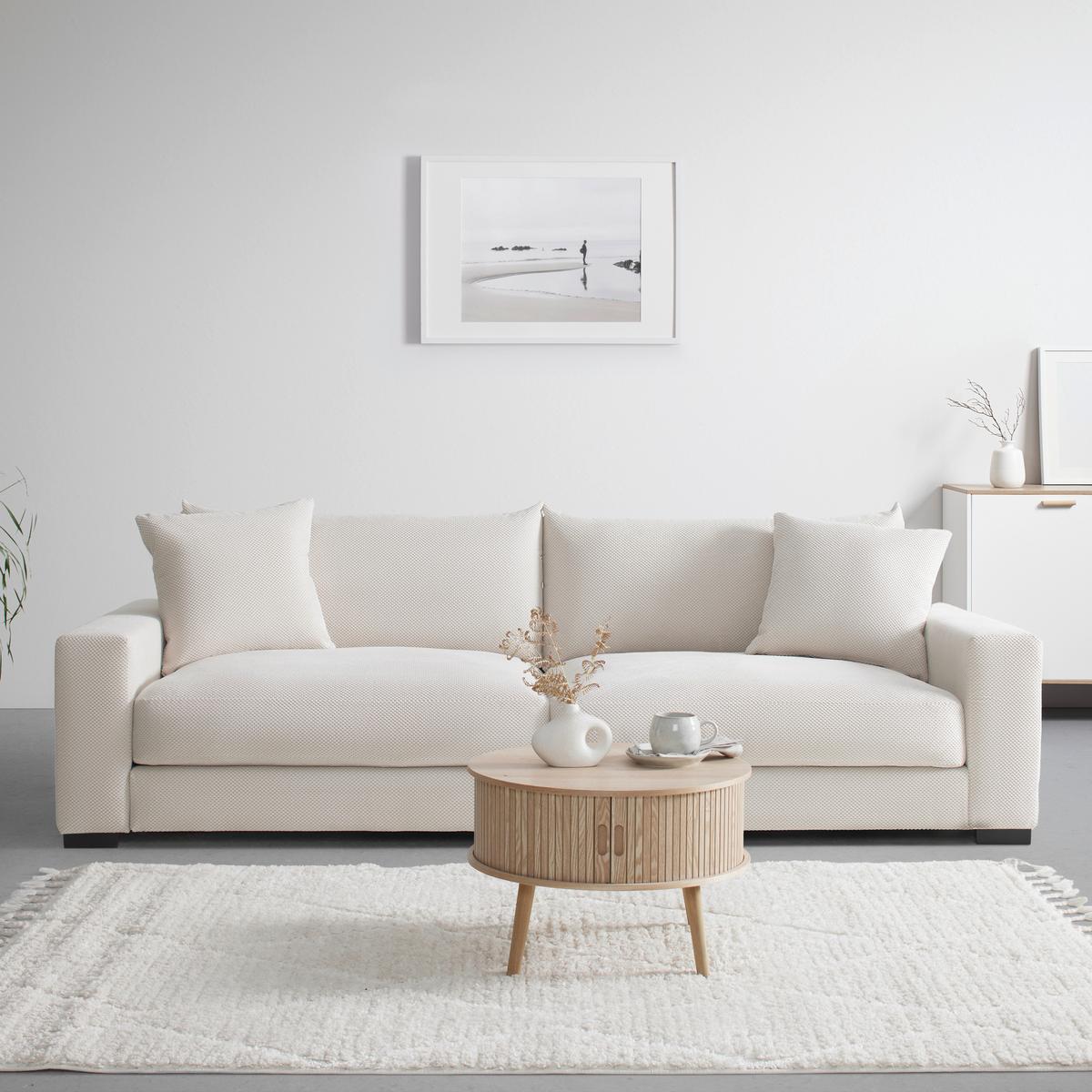 Mega pohovka PEDRO 1200, krémová - krémová, Moderní, kov/dřevo (261/83/124cm) - Mömax