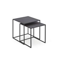 Couchtisch Schwarz B: 38 cm - Schwarz, Design, Metall (38/41/38cm) - MID.YOU