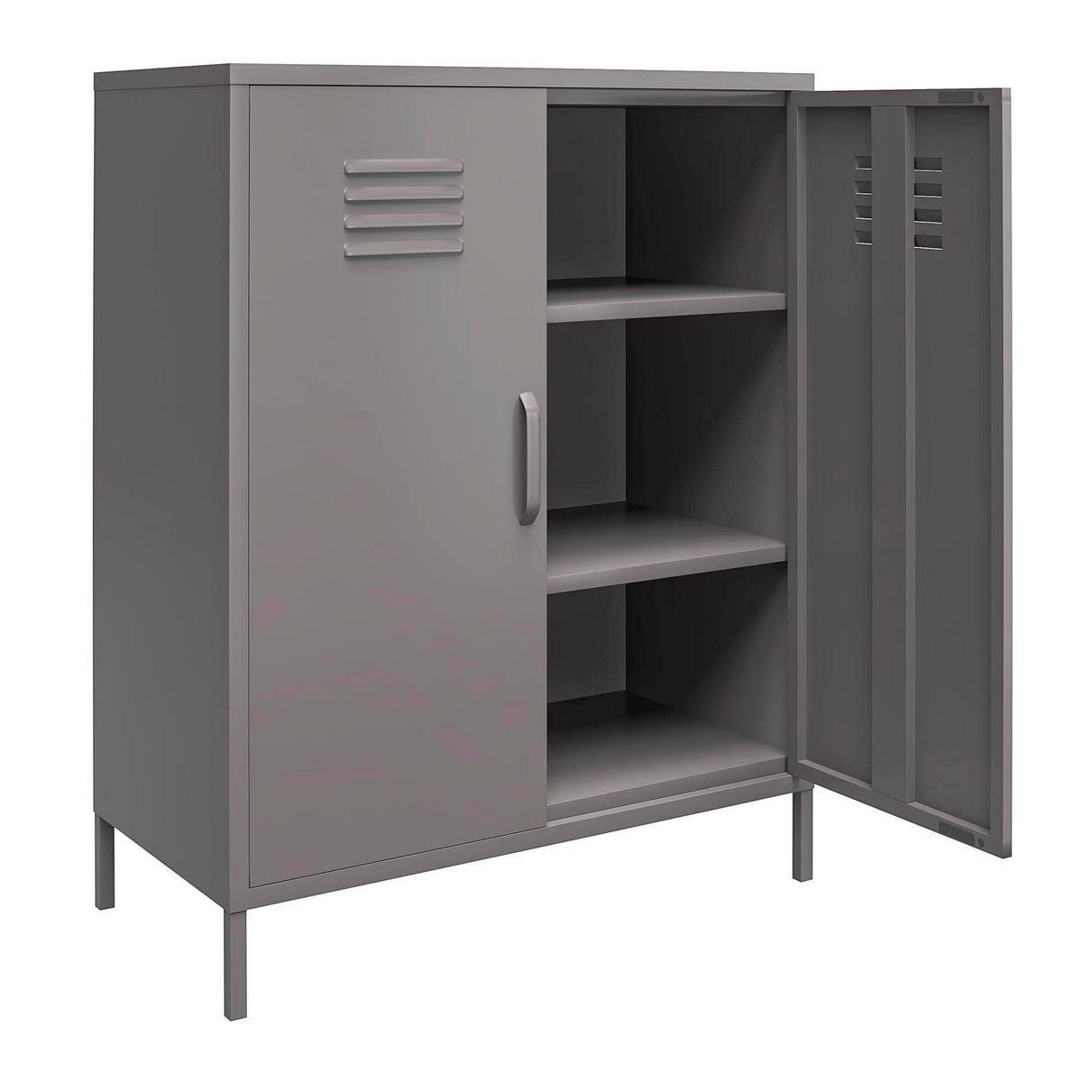 Highboard Bradford Grau B: 79cm - Grau, Design, Metall (79/100/39cm) - MID.YOU