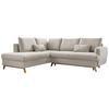 Ecksofa Scanddic Lagom Beige S: 202x242 cm - Beige/Naturfarben, Textil (202/242cm) - MID.YOU